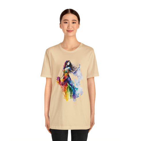 Rainbow Belly Dancer's Pose - Short Sleeve Tee